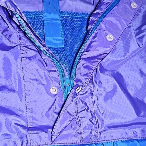 Vintage Patagonia Anorak Pullover Windbreaker Jacket Purple Blue Hooded Size XL - Picture 9 of 14